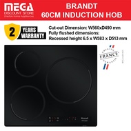 BRANDT BPI2638UB 60CM 3-ZONE INDUCTION HOB