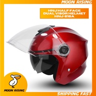 HNJ HALF FACE DUAL VISOR HELMET HNJ-818A [MOONRISING]