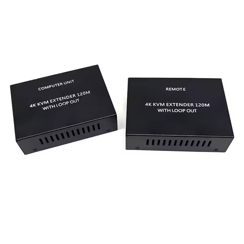 4K HDMI Extender Over Cat6/7 Ethernet Cable Up To 120M Video Transmitter and Receiver with HDMI Loop