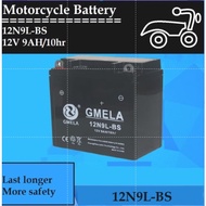 12N9L-BS 12N9L 12N9 GMELA BATTERY BATERI NANOGEL GEL HAWK SCRAMBLER KAWASAKI BOSS MODENAS JAGUH SCOM