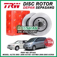 TOYOTA ALTIS 02-06 ACV30 / ESTIMA ACR30 TRW FRONT BRAKE DISC ROTOR SET [DF1431]