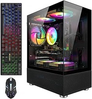 STGAubron Gaming PC Desktop Computer, Radeon RX 580 16G, Intel 10th Gen G5905 3.5G, 16G RAM, 512G SS