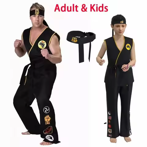 Anime Game KOF Cosplay Costume Cobra Kai Val Armorr Karate Uniform Taekwondo Clothing For Man Kids G