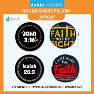 DAKKI Bible Verse Round Shape Pillow 14"x14"