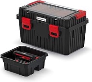 Heavy Tool Box Tool Box with Divider and Container Ergonomic Aluminium Handle Dustproof 585 x 360 x 