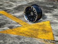 New 4x4 OFFROAD Sport Rim RAYS RE30 Wheels 18x9.5J 6x139.7 ET25 Black Lip Polished - READY STOCK