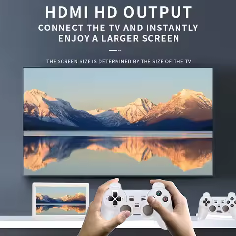XP18 Portable Flat Panel LCD HDMI TV Game Playing Video Console PSP N64 Emulator 7-inch Screen 4000m