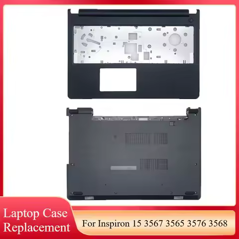 New Laptop Palmrest Upper Case Cover/Bottom Case For Inspiron 15 3567 3565 3576 3568 Black Base Lowe