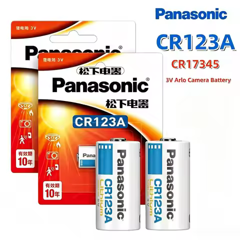 Original Panasonic CR123A CR17345 DL123 EL123 3V Lithium Battery Suitable For Camera Patrol Stick Sm