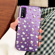 VRQR Phone Case for Vivo Y20 2021 Y20A Y20T Y20i Y20S G Y12A Y12S 2021 Y3S 2021 Casing Cute Kitty Sh