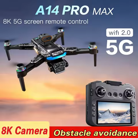 2026 A14 Pro Max Gps Drone Brushless Screen Control Obstacle Avoidance Optical Flow Intelligent Remo