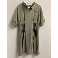 Preloved Japanese brand Premium dress Axes Femme Poetique Army Green Dress