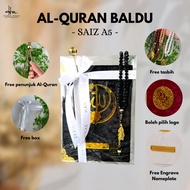Hanna MIrae Al-Quran Size A5 Baldu Custom Nama Design Exclusive Hantaran Hadiah VIP Kahwin Ibu Ayah 