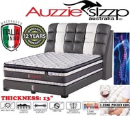 Aussie Sleep Italia Sunno Valentine 5 Zone Pocketed Spring + Pillow Top 13 Inch Mattress - King Size