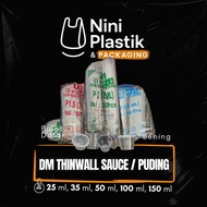 DM Thinwall Cup - Suitable for Sauce, Pudding, Jam - Full Size - Wholesale