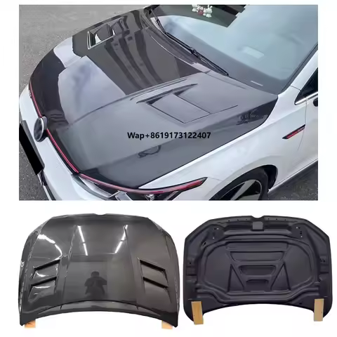 High Quality Wet Carbon Fiber Hood VW Golf8 MK8 GTI 2020-2024 Exterior Accessories Screw Fixing Mk8
