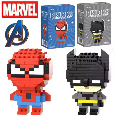 Marvel Spider-Man Building Blocks Deadpool & Venom Iron Man Marvel Legends Animated Figures Kids Toy