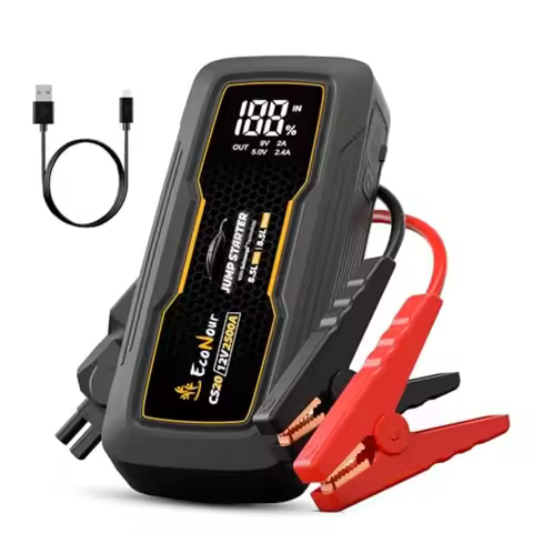 2500A Portable Jump Starter for Car 12V Lithium Jump Box for 8.5L Gas and 8.5L Diesel Engines Car Ju