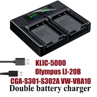 Dual Battery Charger For Panasonic SV-AS3 AV10 AV100 AV20 AV25 AV30 AV35 PT1