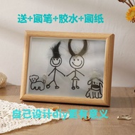 Dog Hair Couple Handmade diy Hollow Photo Frame Table Collection Commemorative Meaning Profound Pet 