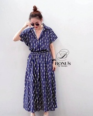 KHfv1 ชุดเซ็ท กระโปรง เสื้ออก 46"ยาว23" กระโปรงเอวยืดรอบ มีกระเป๋า เอว 26” ยืดถึง 42” ยาว 31" ผ้าคอ