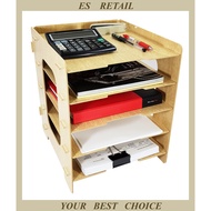 Wooden 5 Layer Desktop Rack, Wooden 5 Layer Table Rack, Document Rack, rak buku, rak dokumen, rak meja, rak kayu