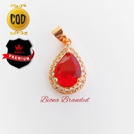 Liotin batu permata merah model terbaru dan terlaris mainan gandulan kalung titanium dan xuping ( go
