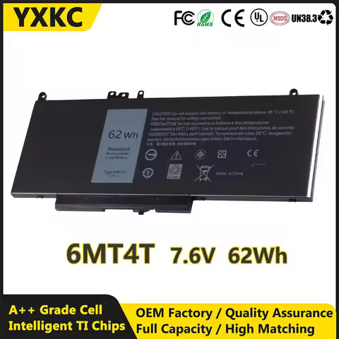 7000MAh 6MT4T OEM factory battery 62Wh laptop Battery for Dell Latitude E5470 E5570 Precision 3510 0