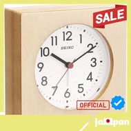 【Direct From Japan】Seiko Clock Wall Clock Doubling as a Place Clock Analog Alarm Wooden Frame Natural Color Wooden Ground KR501A SEIKO
