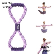 WATTLE 8-Line Puller, 10/15/20 Pounds Resistance Silicone Rope Yoga Tensioner, Portable Elastic Band