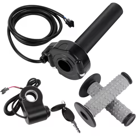 Universal 22mm Full Twist Throttle Grip Kit with Ignition Switch & Key for Ridstar Q20/H20 Pro/Surro
