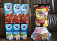全圖$40,子母奶6盒+薯片(150g)+印尼撈麵