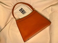 日製Daks橘棕色 手提包 肩背包 人造皮 含原廠防塵袋 古著 古董包