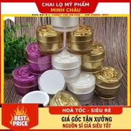 [COMBO of 3 PCS] Rose Face Cream Jar 5g 10g 20g | Mini Cosmetic Jar, Skin Cream
