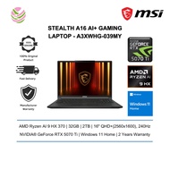 MSI Stealth A16 AI+ A3XWHG-039MY 16'' QHD+ Gaming Laptop (NVIDIA® RTX™ 5070Ti, Ryzen AI 9 HX 370, 32