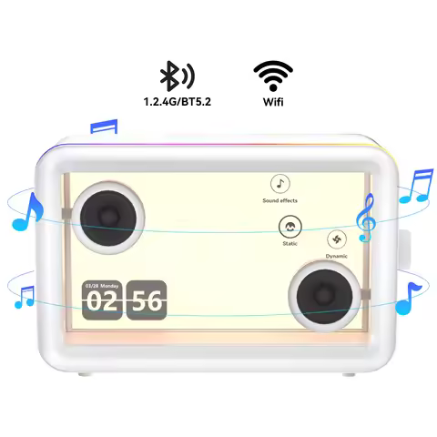 AEEZO L1 Bluetooth Speaker Hi-Fi Audio Clear Glass Screen Dynamic Suspended Lyrics Wireless Portable