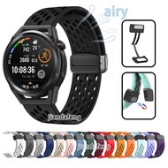 Hole ventilation strap D Buckle Sport magnetic Band Soft Silicone strap For HUAWEI WATCH GT 3 SE GT 