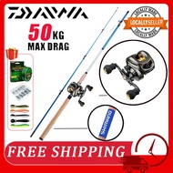 DAIWA Set Pancing Set Casting Rod Casting Reel Casting Metal Reel Baitcasting Reel 50KG Max Drag Set
