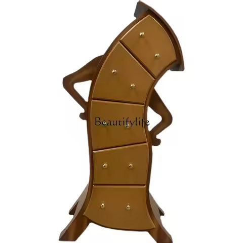 FG11American Retro Man-Shaped Decorative Drawer Chest of Drawers Lobby Curio Cabinet