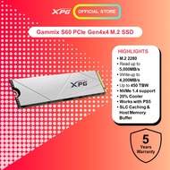 ADATA GAMMIX S60 PCIe Gen4 x4 M.2 2280 SSD (XPG) - 512GB/1TB/2TB