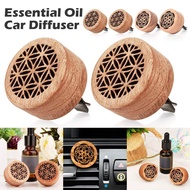 2Pcs Car Essential Oil Diffuser Wood Car Aromatherapy Diffuser with Clip Car Air Freshener Decoration Natural Car Essential Oil Diffuser
