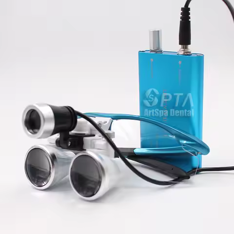 Dental 3.5X420mm Loupes Magnification Binocular Headlight Clear Headlamp Medical Portable Dentist Cl