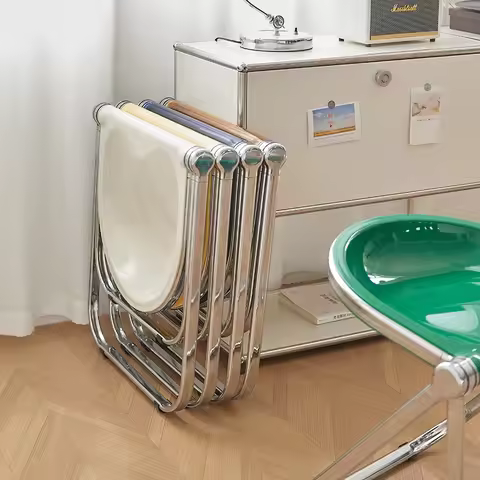 Leisure folding chair, transparent stool, leisure photo chair, acrylic makeup stool, coffee shop tab