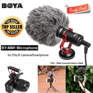 Shotgun Microphone for Smartphone & DSLR Mirrorless dengan Windscreen Mic Mikrofon Maik Mik Krofon M