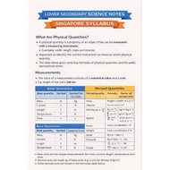 🌟SC.137🌟Lower Secondary Science Notes🌟Singapore Syllabus