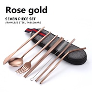 8pcs Stainless Steel Cutlery Set,Flatware Set,Travel Camping Cutlery Set,Portable Utensils