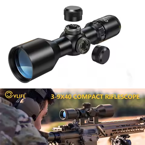CVLIFE Rifle Scope 3-9x40 Optics Riflescope Mil-dot Reticle Compact Scopes Riflescope Sight For 20mm