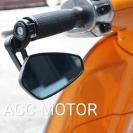 Rearview Mirror BAR END CAFE RACER Rearview Mirror CNC OVAL UNIVERSAL