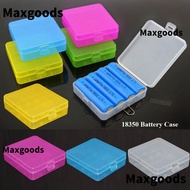 MAXGOODS Battery , Anti-slip Coloful 18650 Battery Box,  Plastic 4 AA AA Battery Holder Storage 1835