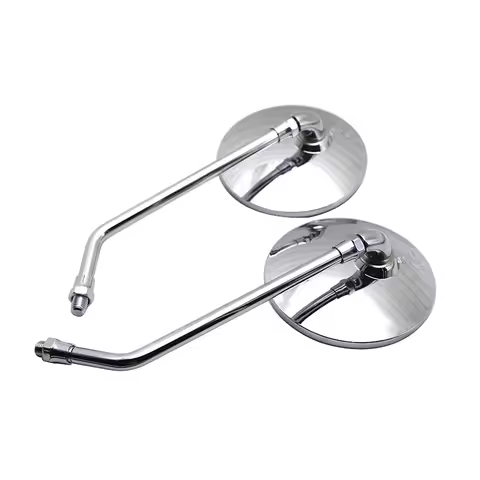 Universal 8 10mm Motorcycle Rear View Mirrors Round Cafe Racer Side Mirror For Vespa GTS Suzuki Intr